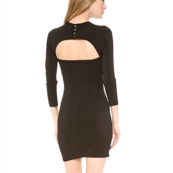 Rag & Bone Open Back 3/4 Sleeve Bodycon Mini Party Dress, Size XS (MSRP $395) - Picture 2 of 7